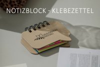 Notizblock mit Haftmarkern/Klebezetteln
