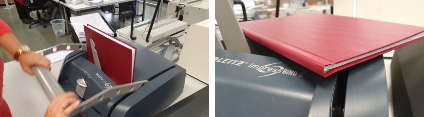 Masterarbeit binden in Hardcover Eine Masterarbeit wird in Hardcover gebunden