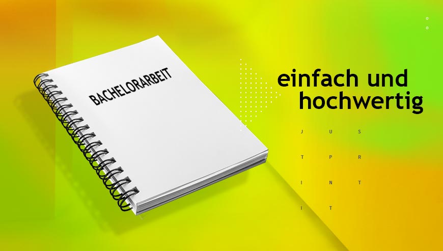 Masterarbeit - Druck des Deckblattes Druck mit Weiß auf dem Cover der in Hardcover gebundenen Masterarbeit